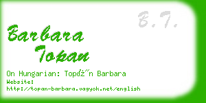 barbara topan business card